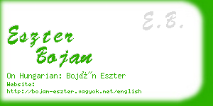 eszter bojan business card